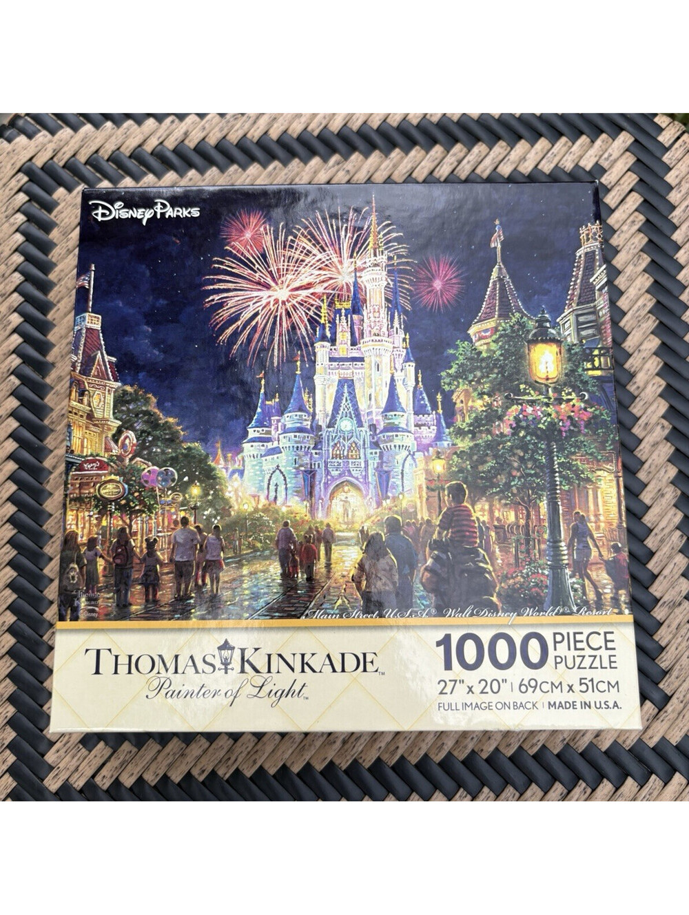 Thomas Kinkade Disney Parks 1000pc Jigsaw Puzzle 27x20 Interlocking Cardboard